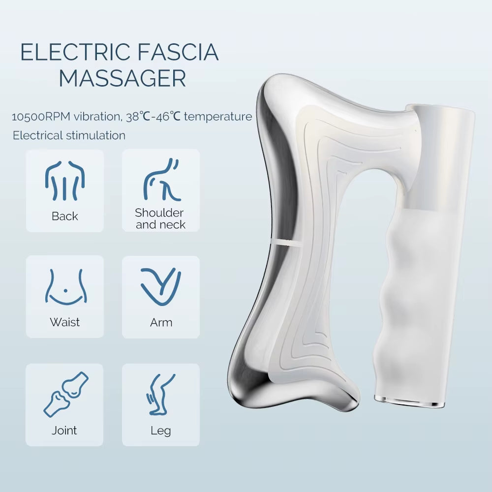 Electric Fascia Massager Microcurrent Vibration Body Lifting Guasha Massage Face Beauty SPA Muscle Relief Relaxation