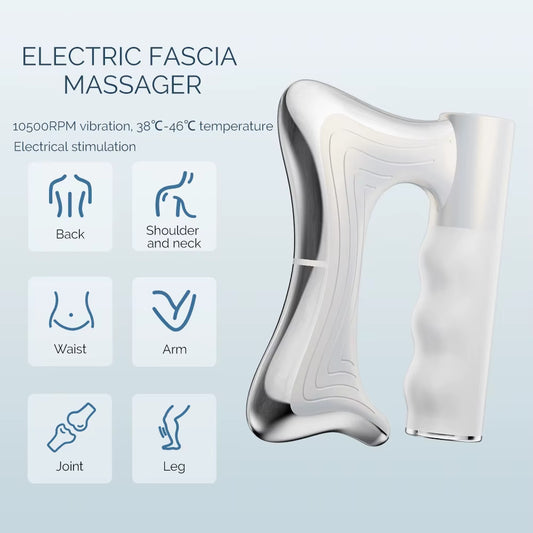 Electric Fascia Massager Microcurrent Vibration Body Lifting Guasha Massage Face Beauty SPA Muscle Relief Relaxation